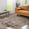 Sanctuary Retreat Collection Area Rug -  Asylum Round Chocolate Brown  lifestyle 181