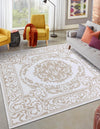 Sanctuary Retreat Collection Area Rug -  Enclave Square Snow White  lifestyle 44