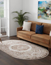 Sanctuary Retreat Collection Area Rug -  Enclave Oval Chocolate Brown  lifestyle 60