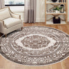 Sanctuary Retreat Collection Area Rug -  Enclave Round Chocolate Brown  lifestyle 174