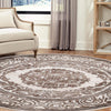 Sanctuary Retreat Collection Area Rug -  Enclave Round Chocolate Brown  lifestyle 180