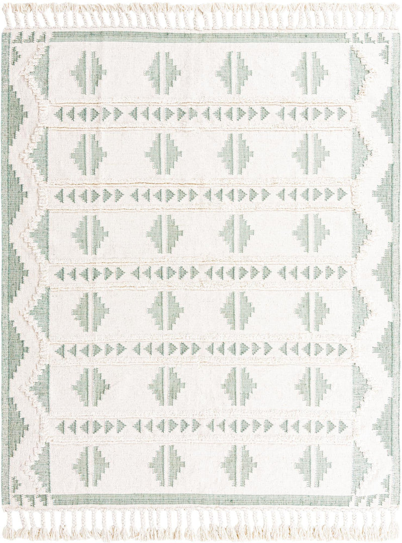 Sedona Sands Collection Area Rug - BellRock Rectangle Aquamarine and White  lifestyle 4