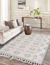 Sedona Sands Collection Area Rug - BellRock Rectangle Aquamarine and White  lifestyle 15