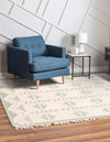 Sedona Sands Collection Area Rug - BellRock Square Aquamarine and White  lifestyle 146