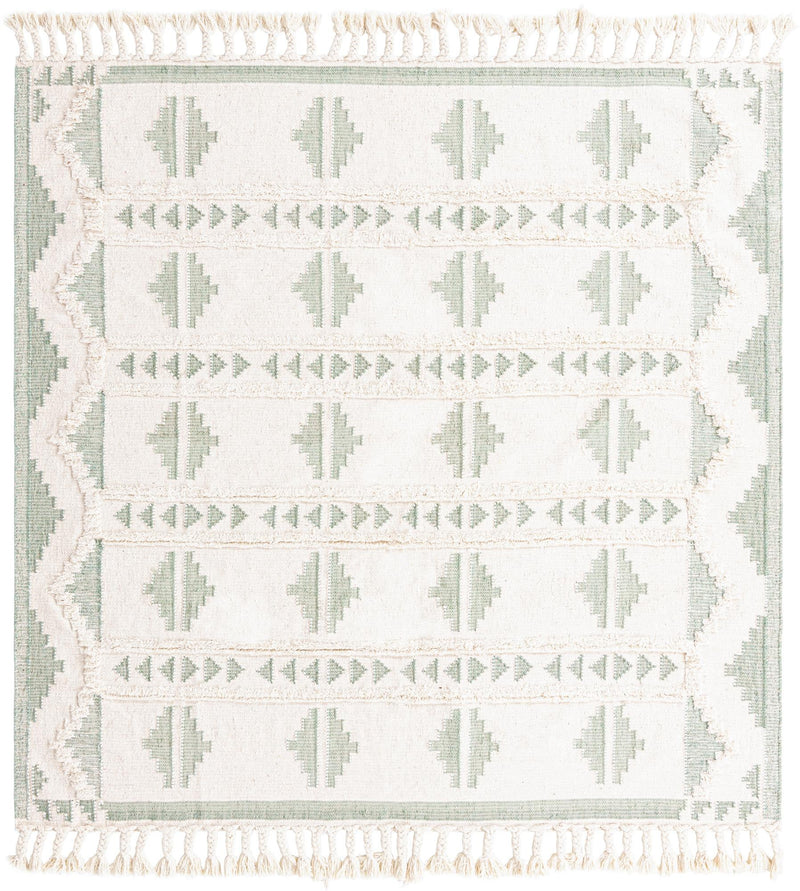 Sonoran Collection Area Rug - BellRock Square Aquamarine and White  lifestyle 131