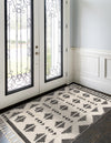 Sedona Sands Collection Area Rug - BellRock Rectangle Black and White  lifestyle 15