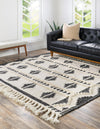 Sedona Sands Collection Area Rug - BellRock Square Black and White  lifestyle 148