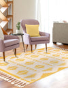 Sedona Sands Collection Area Rug - BellRock Rectangle Yellow and White  lifestyle 16