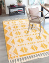 Sedona Sands Collection Area Rug - BellRock Rectangle Yellow and White  lifestyle 22