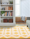 Sedona Sands Collection Area Rug - BellRock Rectangle Yellow and White  lifestyle 28