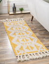 Sedona Sands Collection Area Rug - BellRock Runner Yellow and White  lifestyle 149