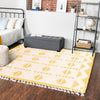 Sedona Sands Collection Area Rug - BellRock Square Yellow and White  lifestyle 182