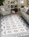 Sedona Sands Collection Area Rug - BellRock Rectangle Gray and White  lifestyle 13