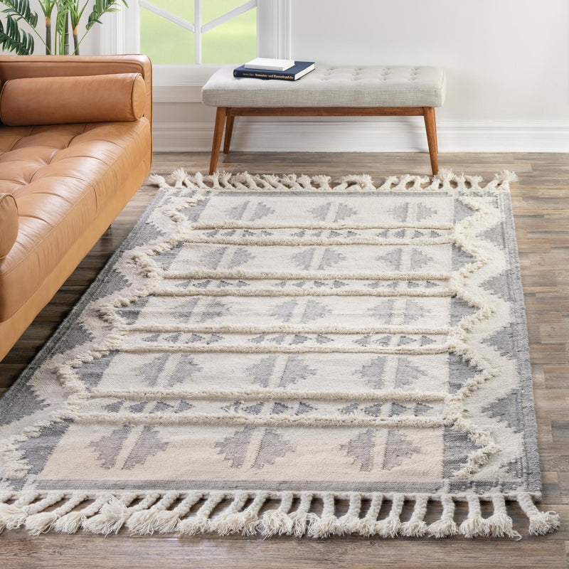 Sedona Sands Collection Area Rug - BellRock Rectangle Gray and White  lifestyle 64