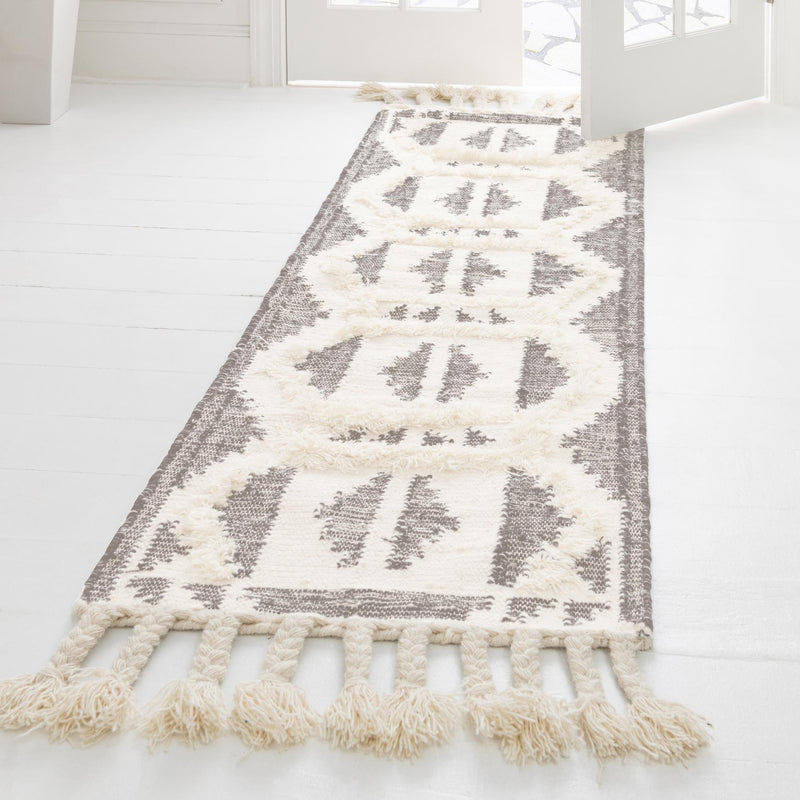 Sedona Sands Collection Area Rug - BellRock Runner Gray and White  lifestyle 183