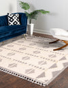 Sedona Sands Collection Area Rug - BellRock Square Gray and White  lifestyle 152