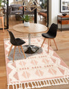 Sedona Sands Collection Area Rug - BellRock Rectangle Pink and White  lifestyle 29