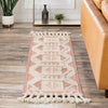 Sedona Sands Collection Area Rug - BellRock Runner Pink and White  lifestyle 96