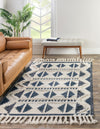 Sedona Sands Collection Area Rug - BellRock Rectangle Navy Blue and White  lifestyle 10