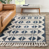 Sedona Sands Collection Area Rug - BellRock Rectangle Navy Blue and White  lifestyle 122