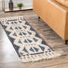 Sedona Sands Collection Area Rug - BellRock Runner Navy Blue and White  lifestyle 197