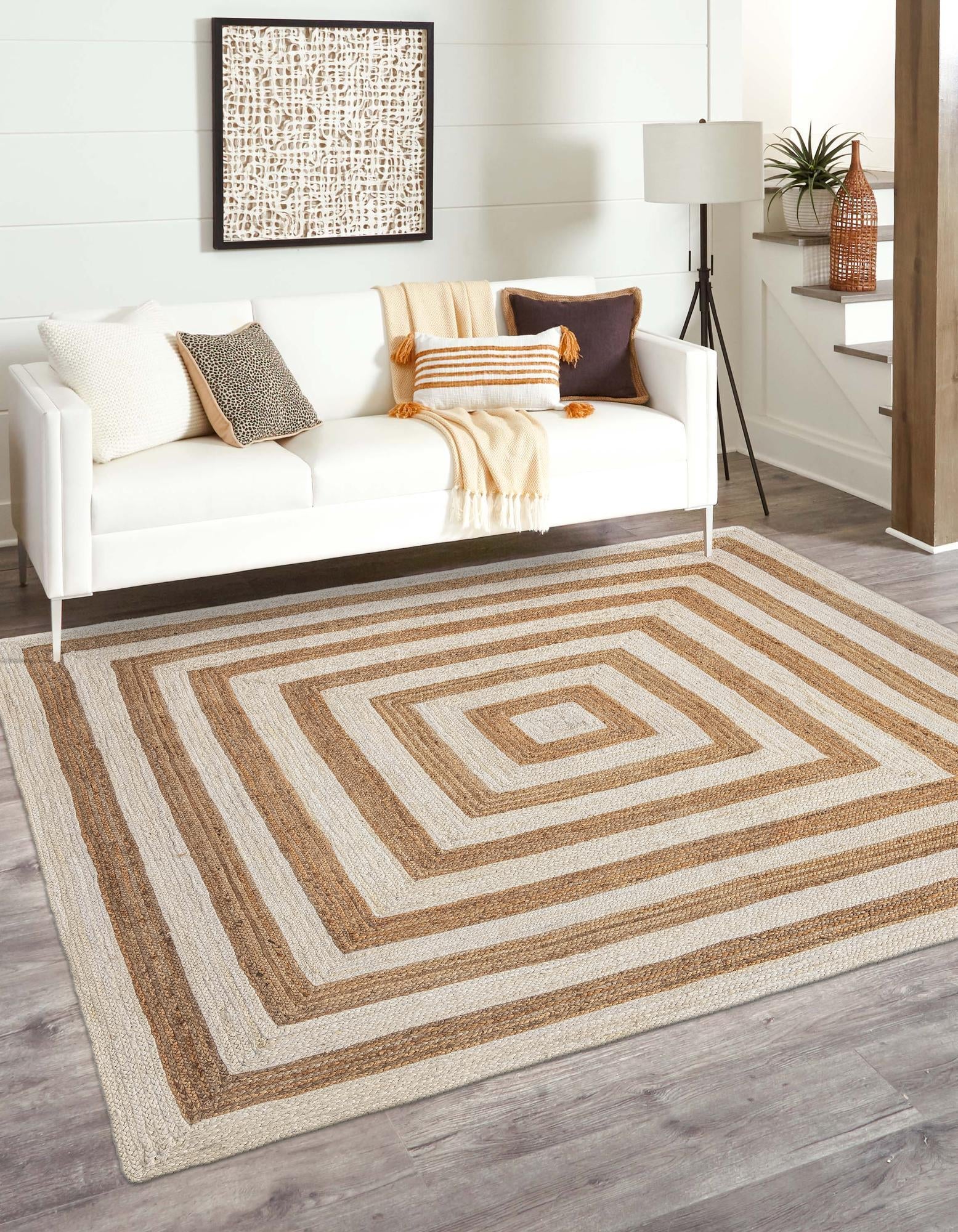 Woven Seaside Jute Collection Area Rug - Nautilus