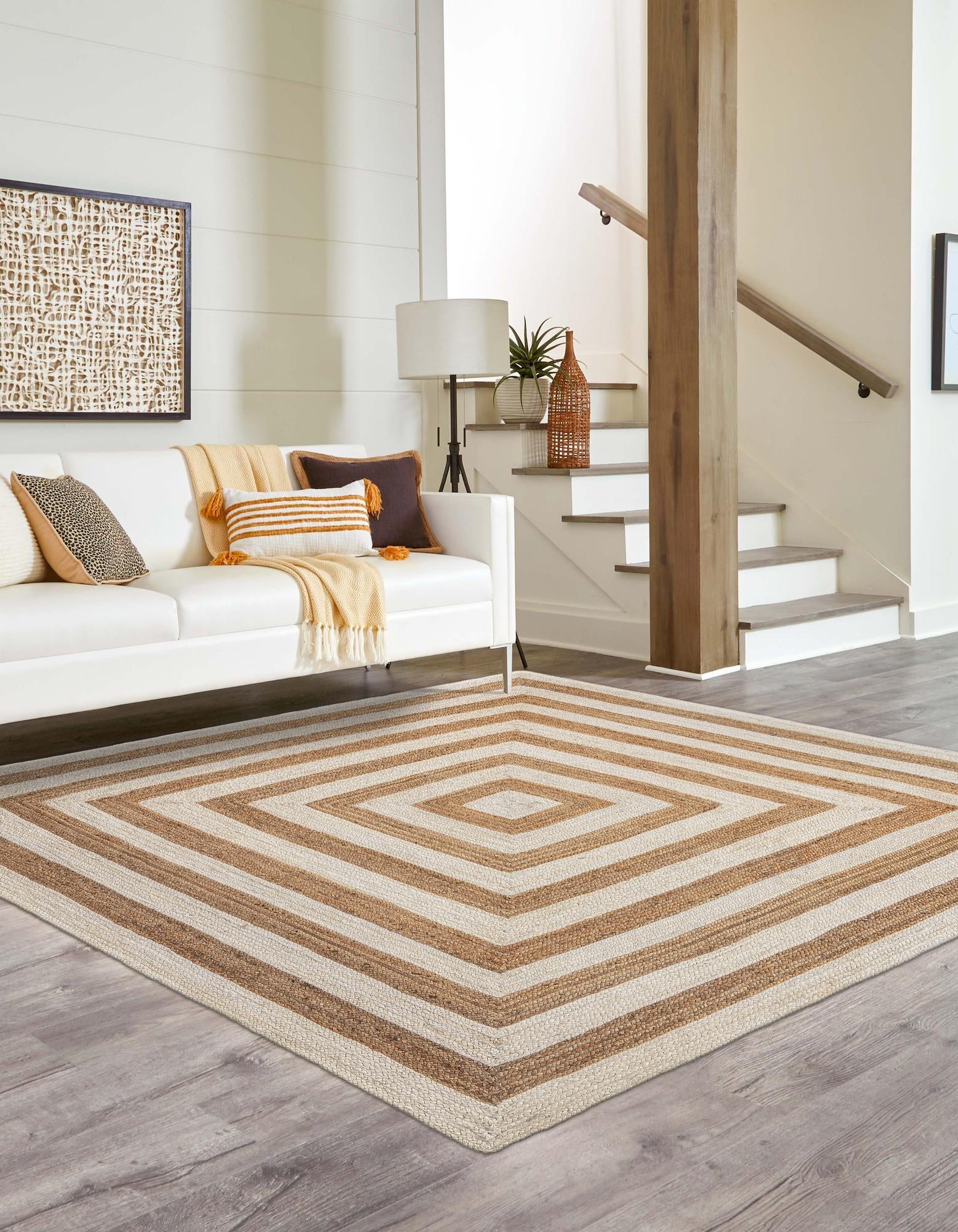 Woven Seaside Jute Collection Area Rug - Nautilus