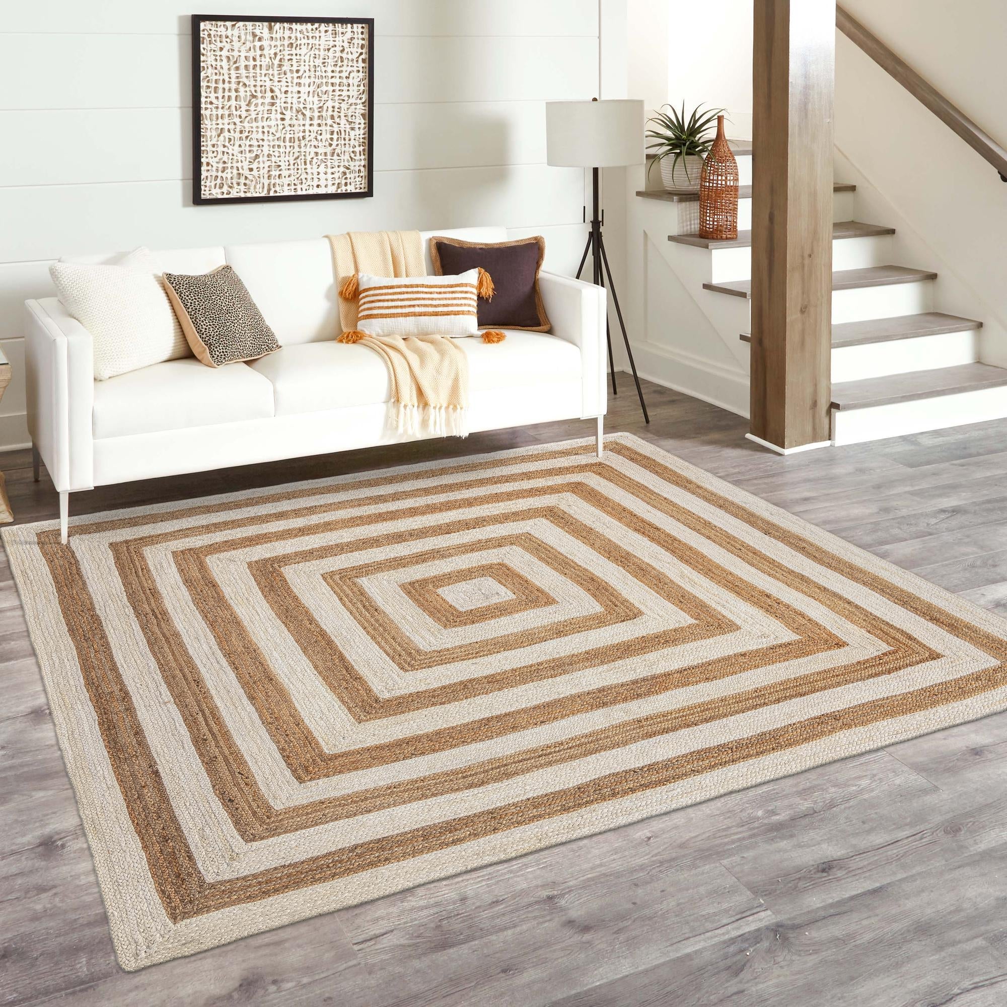 Woven Seaside Jute Collection Area Rug - Nautilus