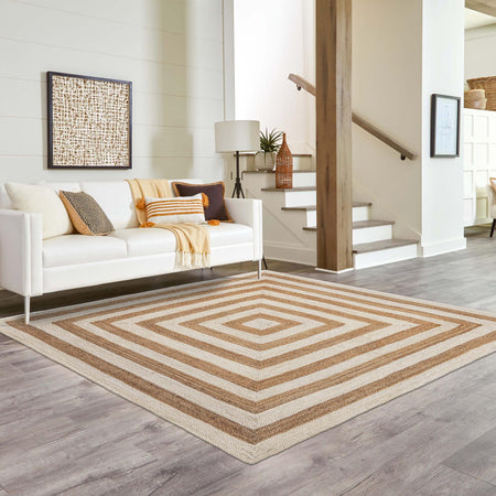 Woven Seaside Jute Collection Area Rug - Nautilus