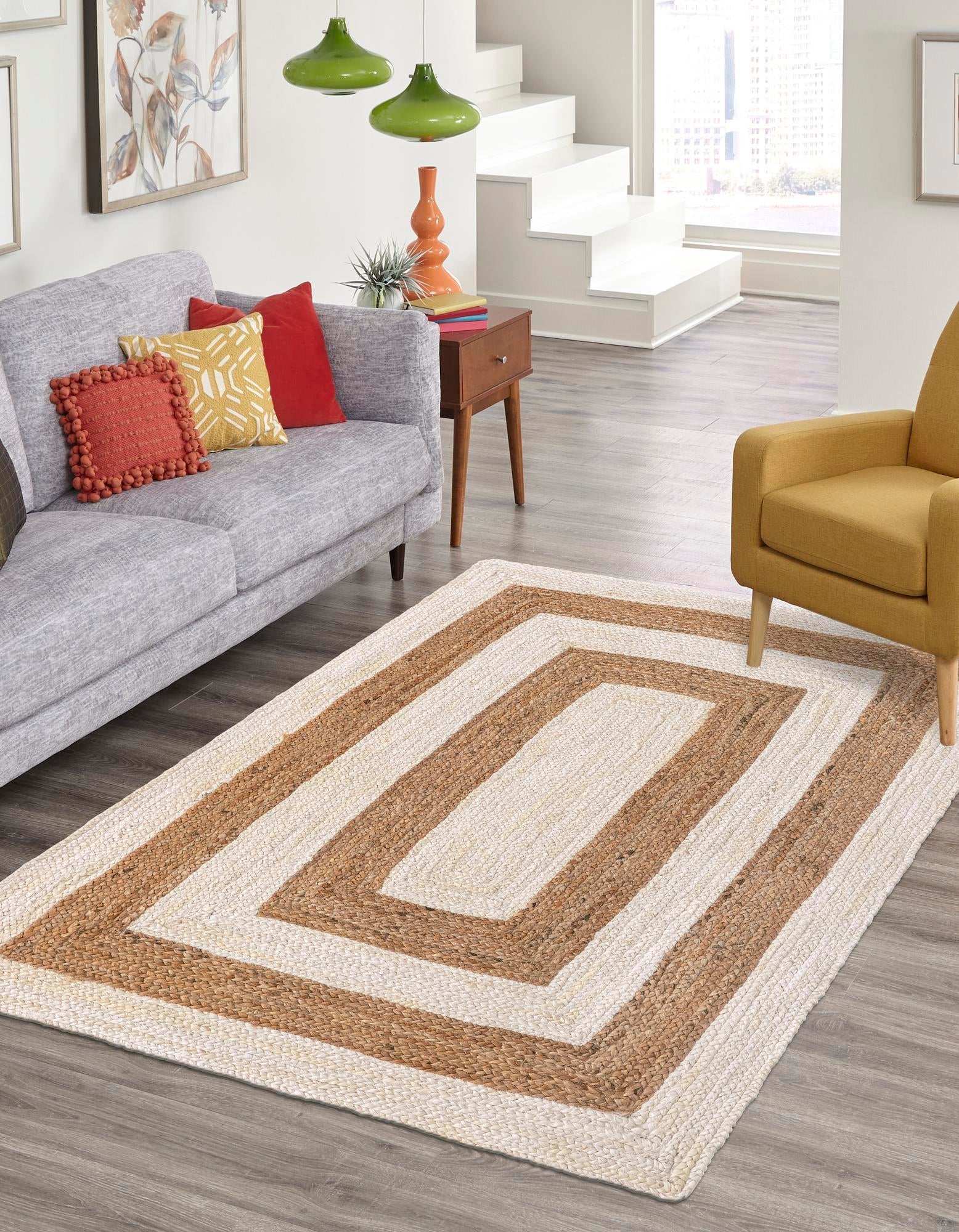 Woven Seaside Jute Collection Area Rug - Nautilus