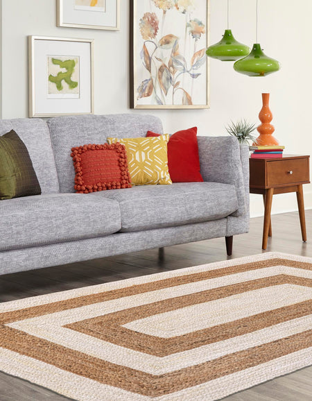 Woven Seaside Jute Collection Area Rug - Nautilus