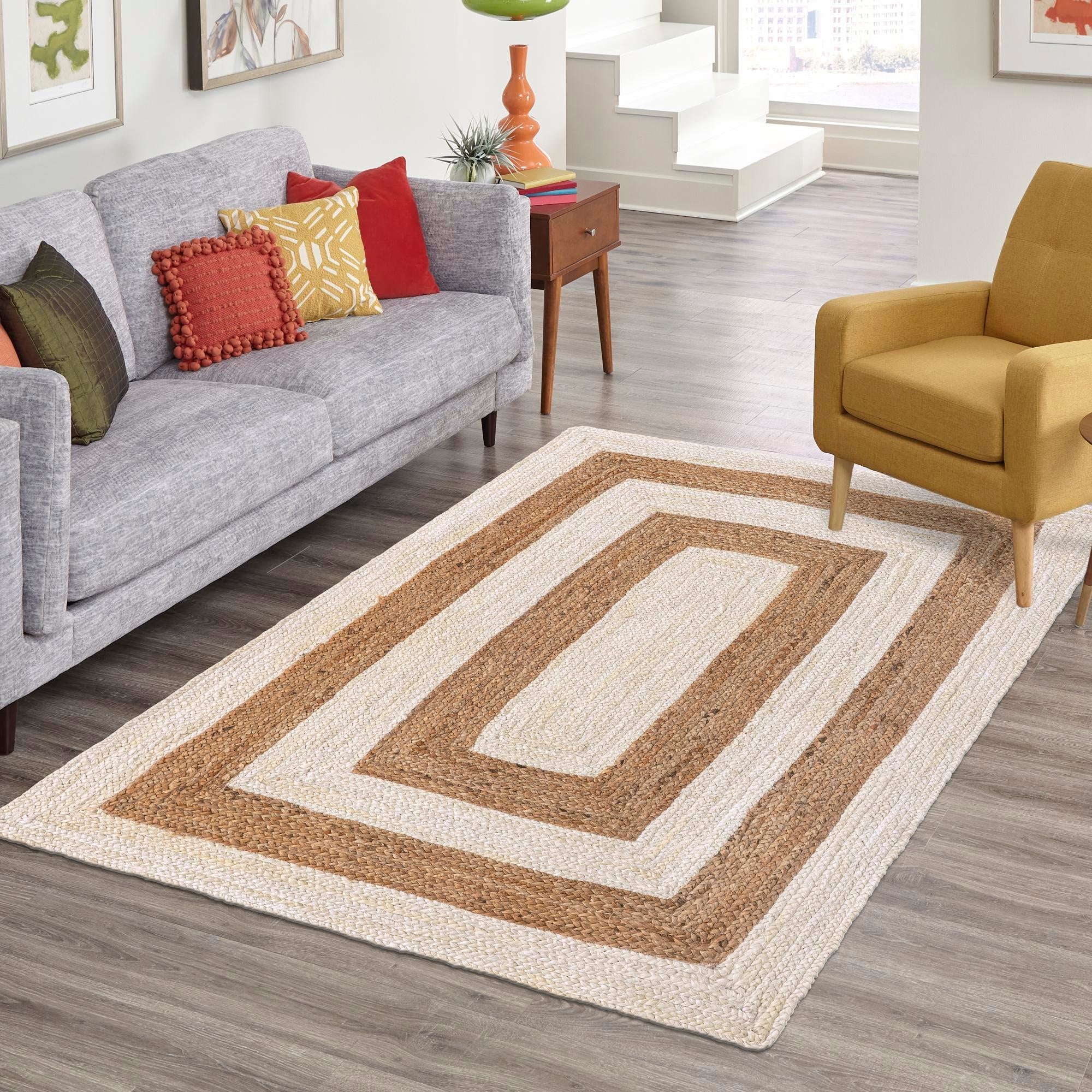 Woven Seaside Jute Collection Area Rug - Nautilus