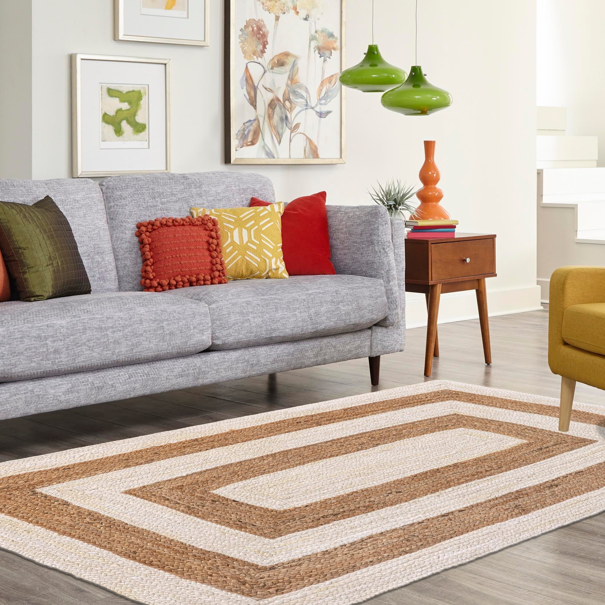 Woven Seaside Jute Collection Area Rug - Nautilus