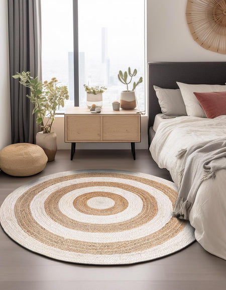 Woven Seaside Jute Collection Area Rug - Nautilus