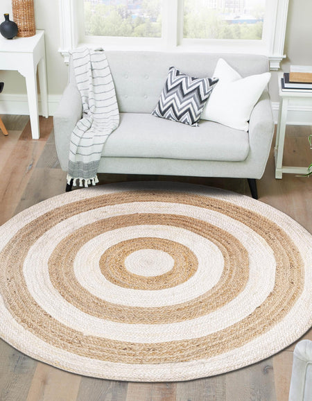 Woven Seaside Jute Collection Area Rug - Nautilus