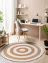 Woven Seaside Jute Collection Area Rug - Nautilus