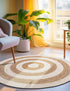 Woven Seaside Jute Collection Area Rug - Nautilus