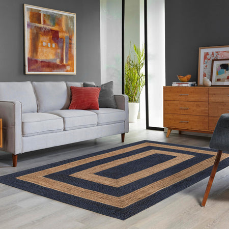 Woven Seaside Jute Collection Area Rug - Nautilus