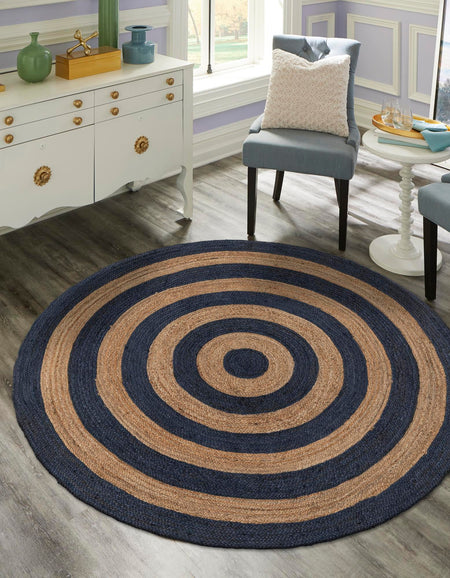 Woven Seaside Jute Collection Area Rug - Nautilus