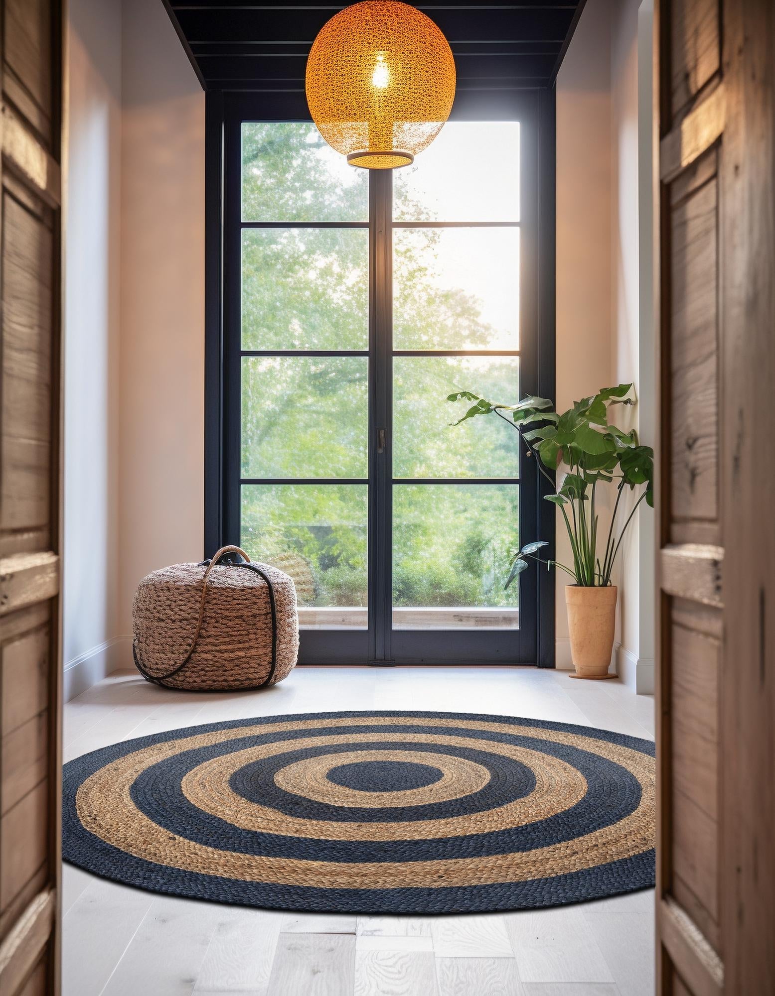 Woven Seaside Jute Collection Area Rug - Nautilus