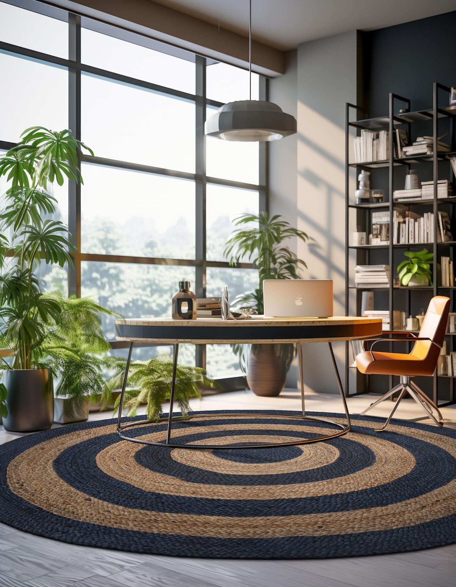 Woven Seaside Jute Collection Area Rug - Nautilus