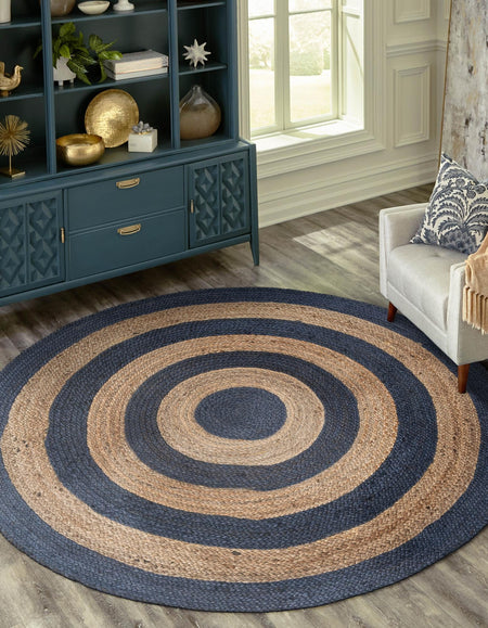 Woven Seaside Jute Collection Area Rug - Nautilus