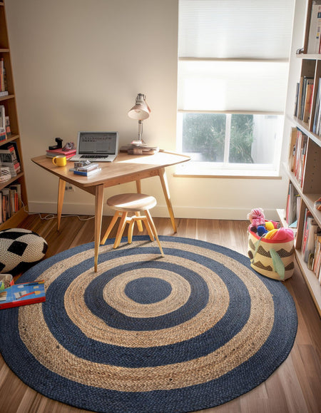 Woven Seaside Jute Collection Area Rug - Nautilus