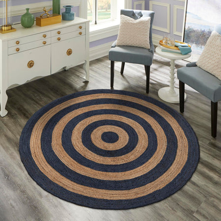 Woven Seaside Jute Collection Area Rug - Nautilus