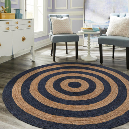 Woven Seaside Jute Collection Area Rug - Nautilus