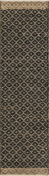 Moroccan Lattice Woven Collection Area Rug - Shoreline Runner Black  lifestyle 74