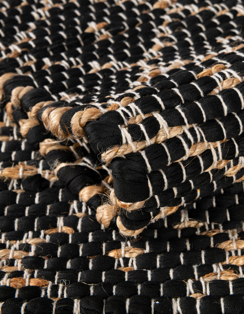 Moroccan Lattice Woven Collection Area Rug - Shoreline Runner Black  lifestyle 125