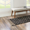 Moroccan Lattice Woven Collection Area Rug - Shoreline Runner Black  lifestyle 154