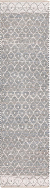 Moroccan Lattice Woven Collection Area Rug - Shoreline Runner Gray  lifestyle 47