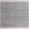 Moroccan Lattice Woven Collection Area Rug - Shoreline Square Gray  lifestyle 48